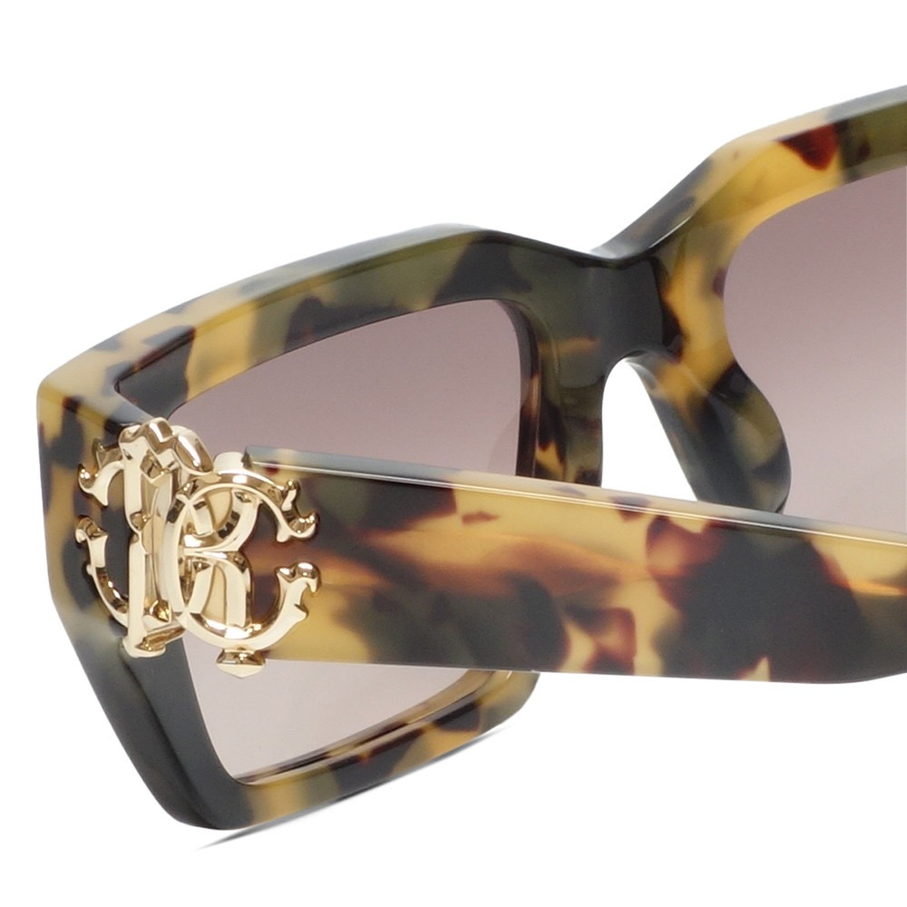 Roberto Cavalli SRC016 0AGG Sunglasses Women's Tortoise Oversized Square Italy - Picture 11 of 11